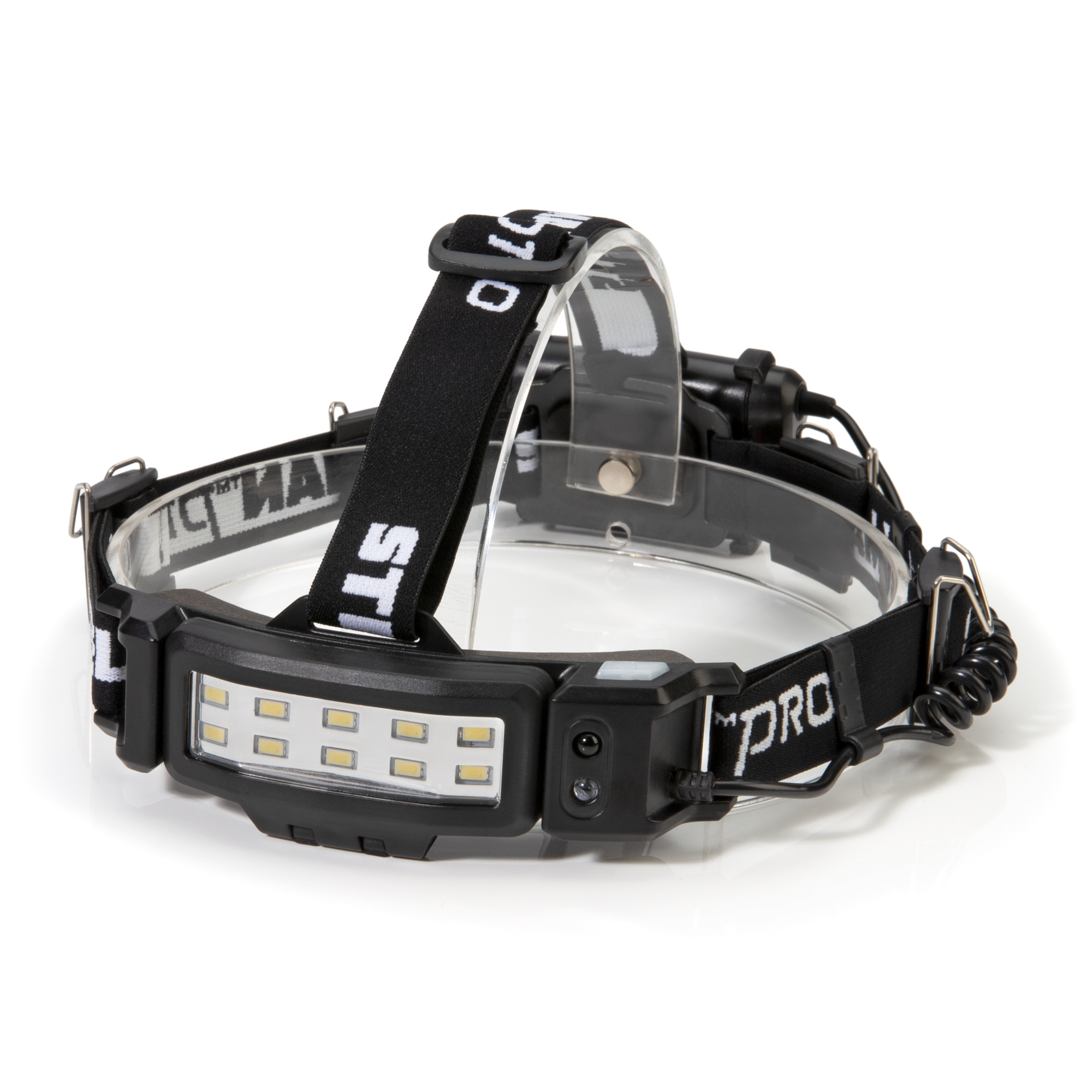STEELMAN Slim Profile LED 250-Lumen Motion Activated Headlamp with Rear Red Blinker, 3xAA battery powered 79052